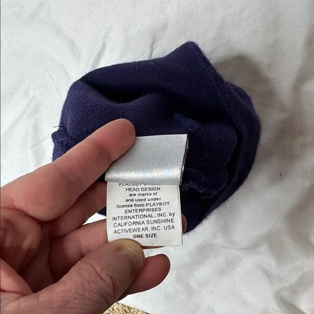 Playboy Navy Beanie Hat.